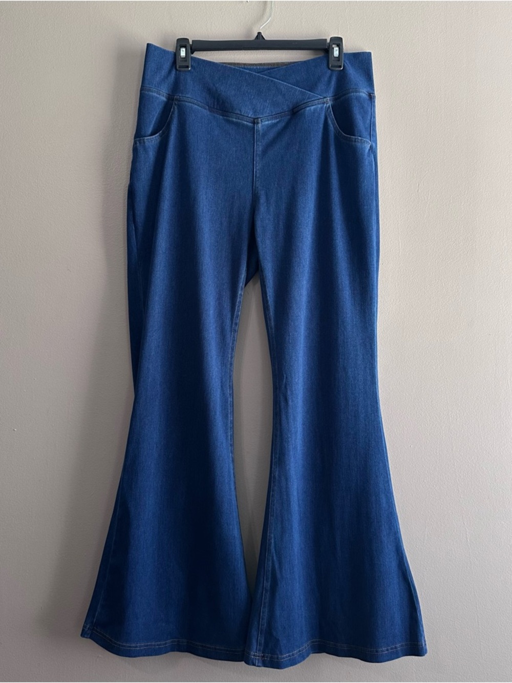 Halara Flex Super Retro Flare Crossover Pocket Stretch Pull-on Jeans Womens XL